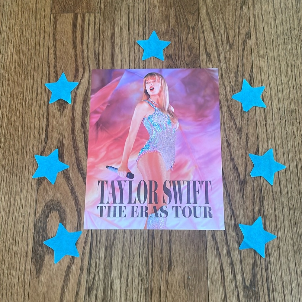 Taylor swift poster and star confetti